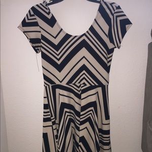 Plain Black and Tan Aztec/ triangle dress